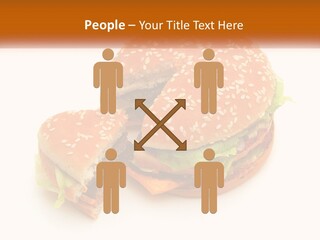 A Hamburger With A Bite Taken Out Of It PowerPoint Template