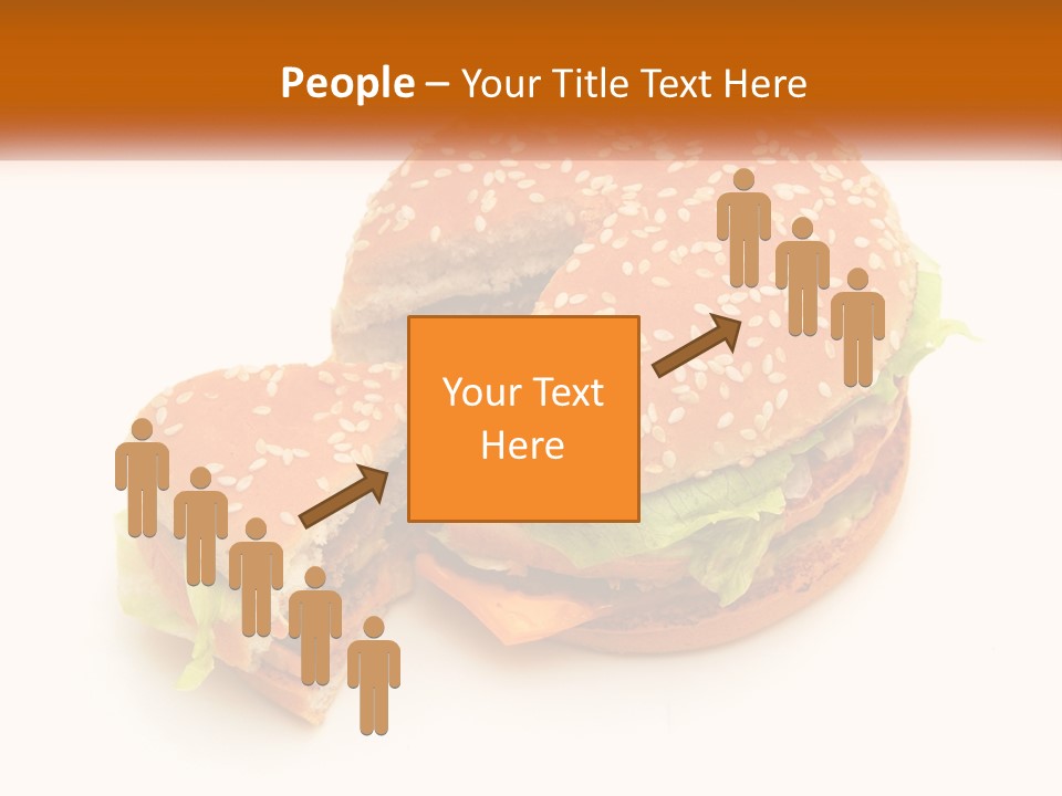 A Hamburger With A Bite Taken Out Of It PowerPoint Template