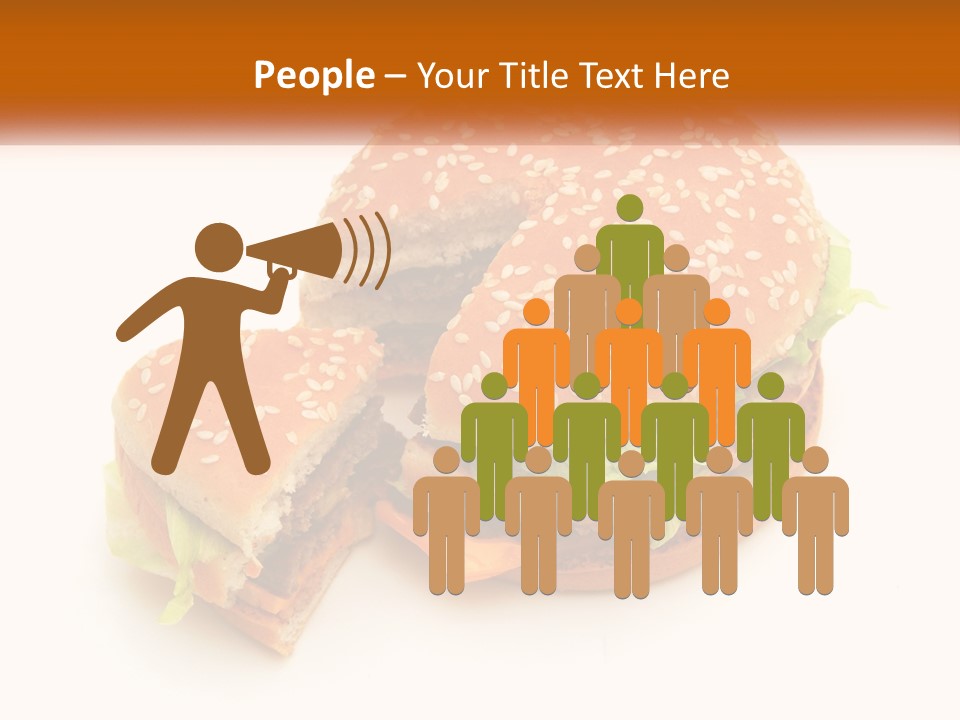 A Hamburger With A Bite Taken Out Of It PowerPoint Template