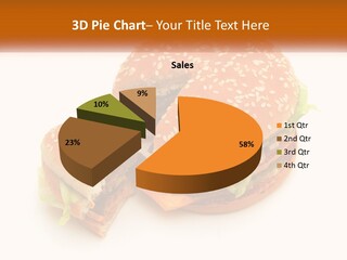 A Hamburger With A Bite Taken Out Of It PowerPoint Template