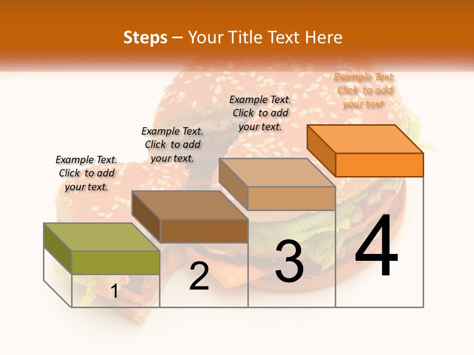A Hamburger With A Bite Taken Out Of It PowerPoint Template
