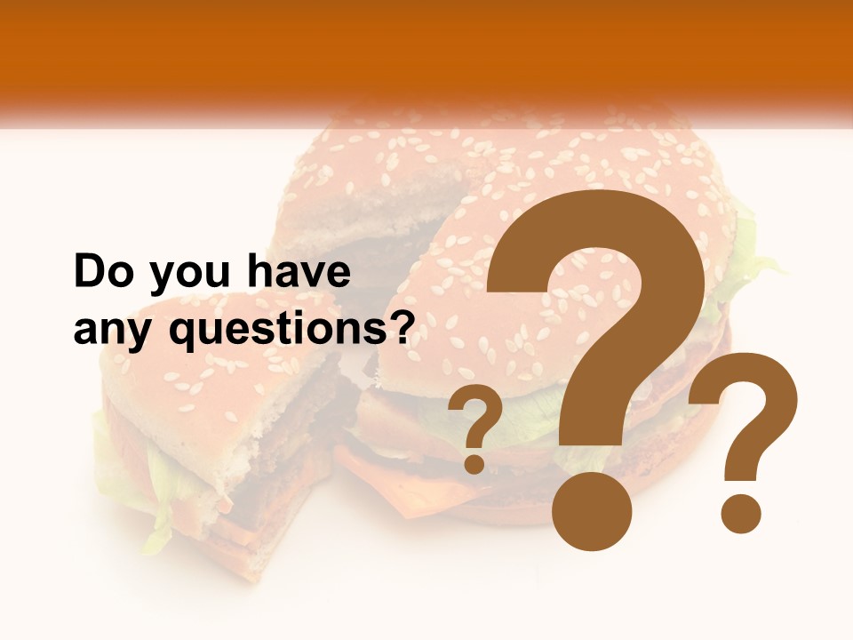 A Hamburger With A Bite Taken Out Of It PowerPoint Template
