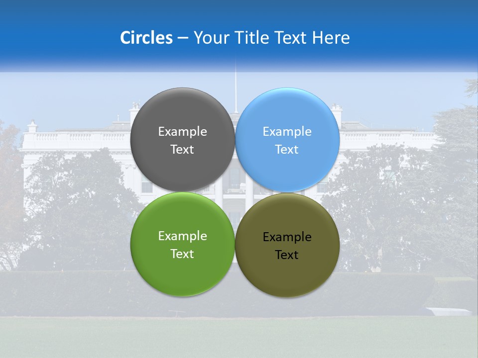 A Picture Of The White House In Washington D C PowerPoint Template