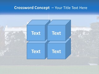 A Picture Of The White House In Washington D C PowerPoint Template