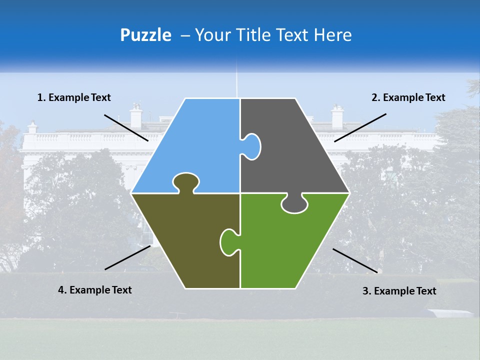 A Picture Of The White House In Washington D C PowerPoint Template