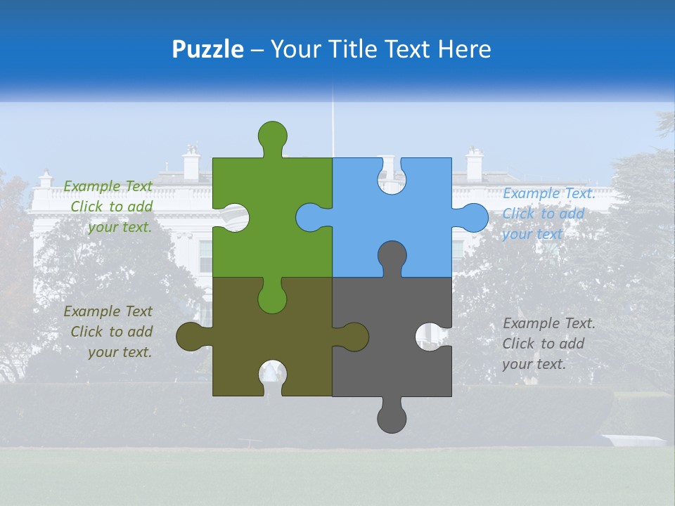 A Picture Of The White House In Washington D C PowerPoint Template