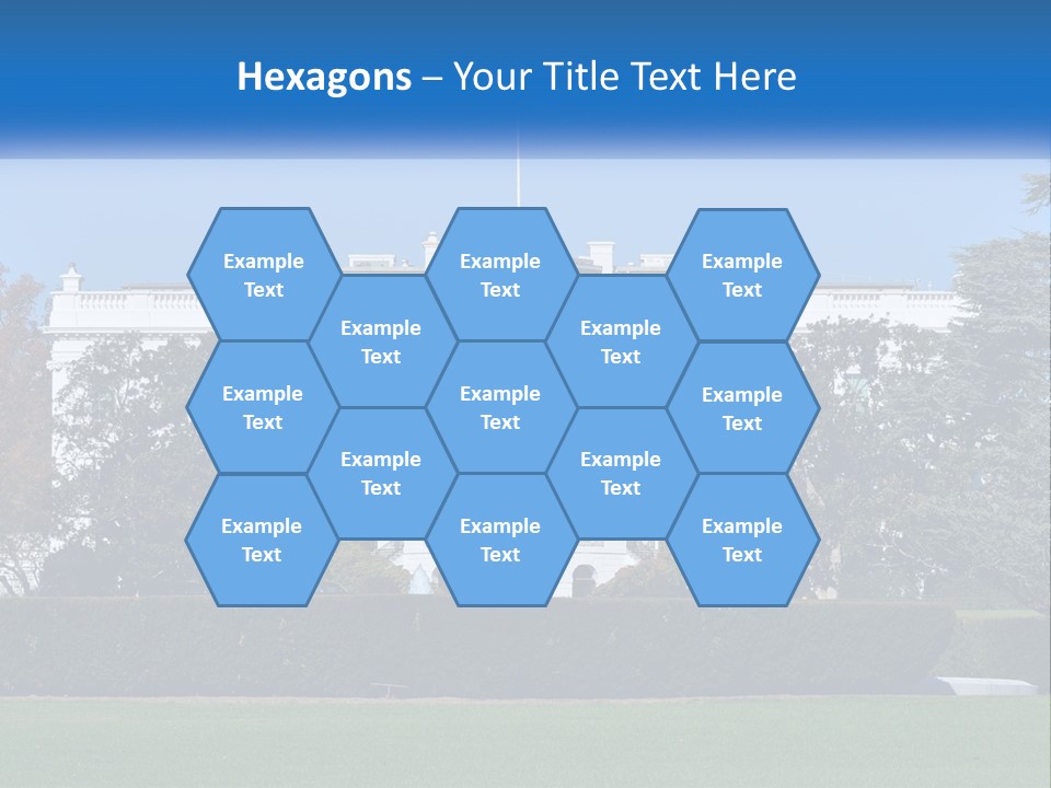 A Picture Of The White House In Washington D C PowerPoint Template
