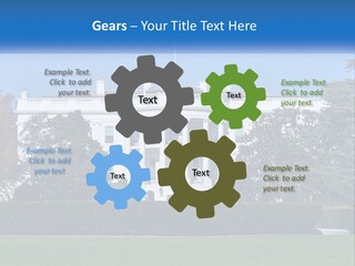 A Picture Of The White House In Washington D C PowerPoint Template