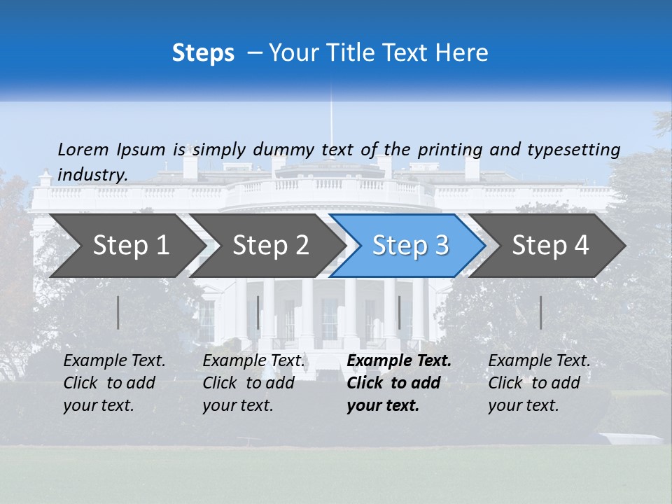 A Picture Of The White House In Washington D C PowerPoint Template