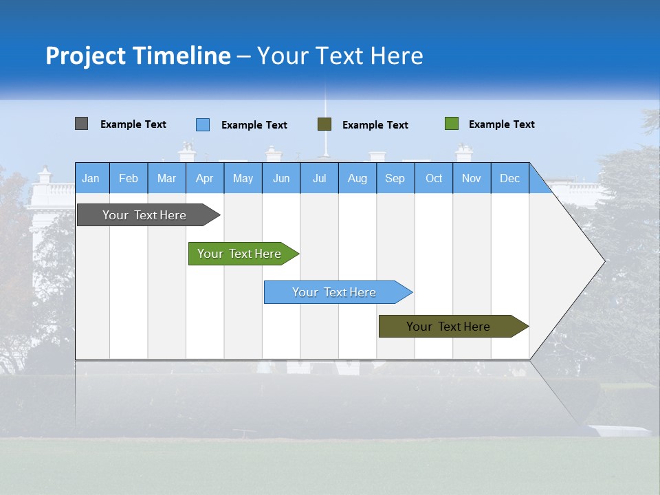 A Picture Of The White House In Washington D C PowerPoint Template