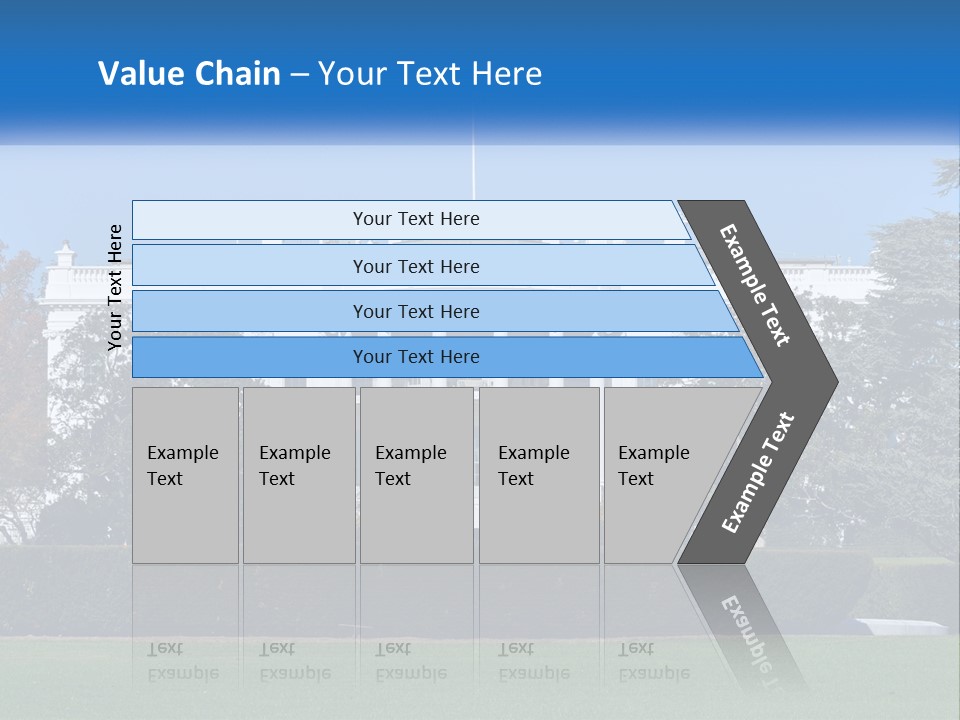 A Picture Of The White House In Washington D C PowerPoint Template