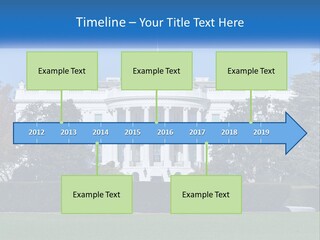 A Picture Of The White House In Washington D C PowerPoint Template