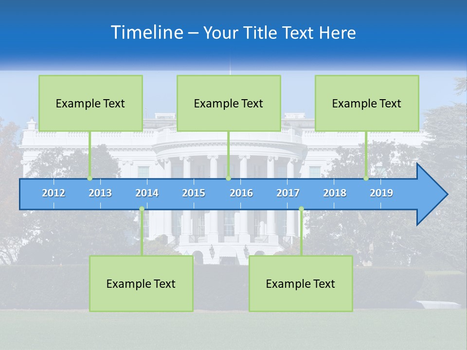 A Picture Of The White House In Washington D C PowerPoint Template