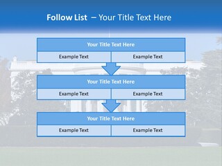 A Picture Of The White House In Washington D C PowerPoint Template