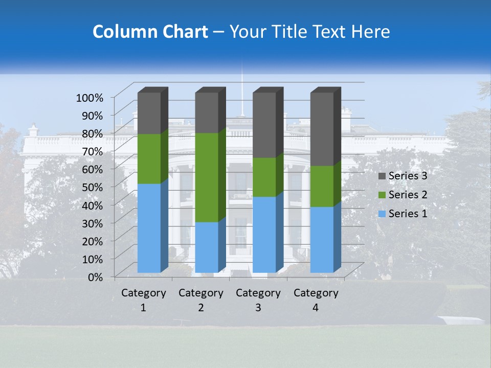 A Picture Of The White House In Washington D C PowerPoint Template
