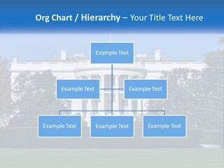 A Picture Of The White House In Washington D C PowerPoint Template