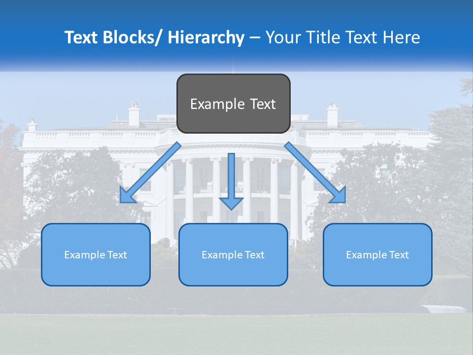 A Picture Of The White House In Washington D C PowerPoint Template