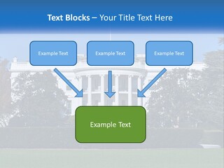A Picture Of The White House In Washington D C PowerPoint Template