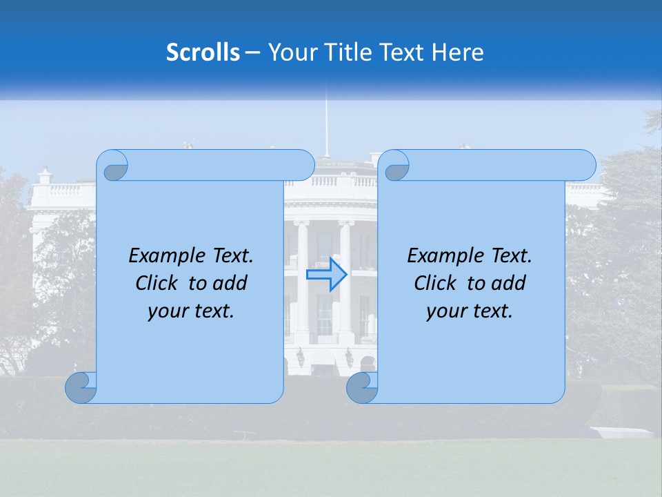 A Picture Of The White House In Washington D C PowerPoint Template