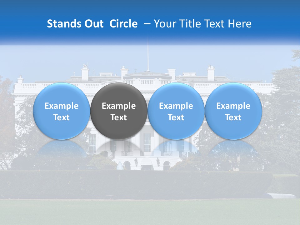 A Picture Of The White House In Washington D C PowerPoint Template