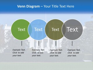 A Picture Of The White House In Washington D C PowerPoint Template