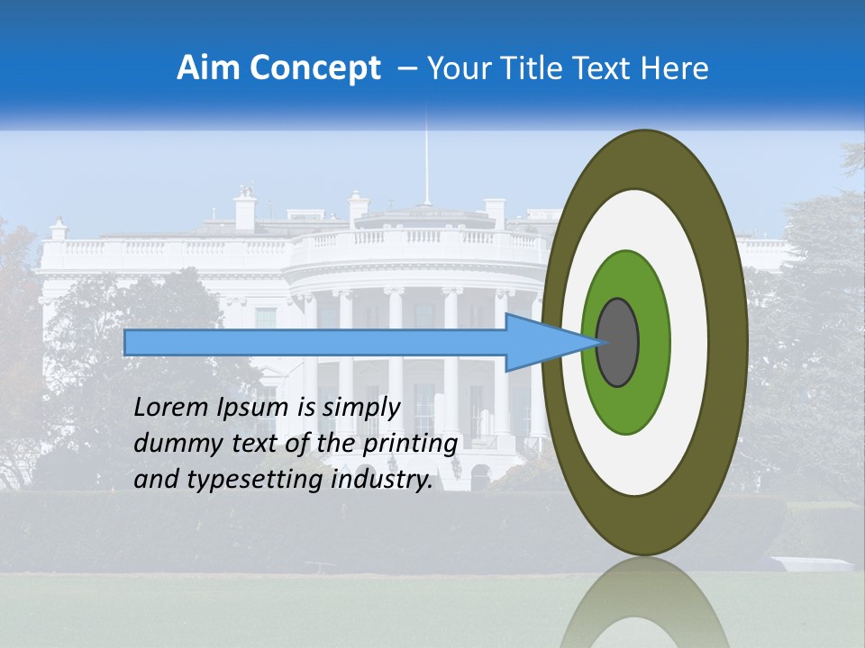 A Picture Of The White House In Washington D C PowerPoint Template