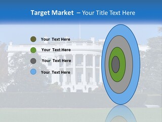 A Picture Of The White House In Washington D C PowerPoint Template