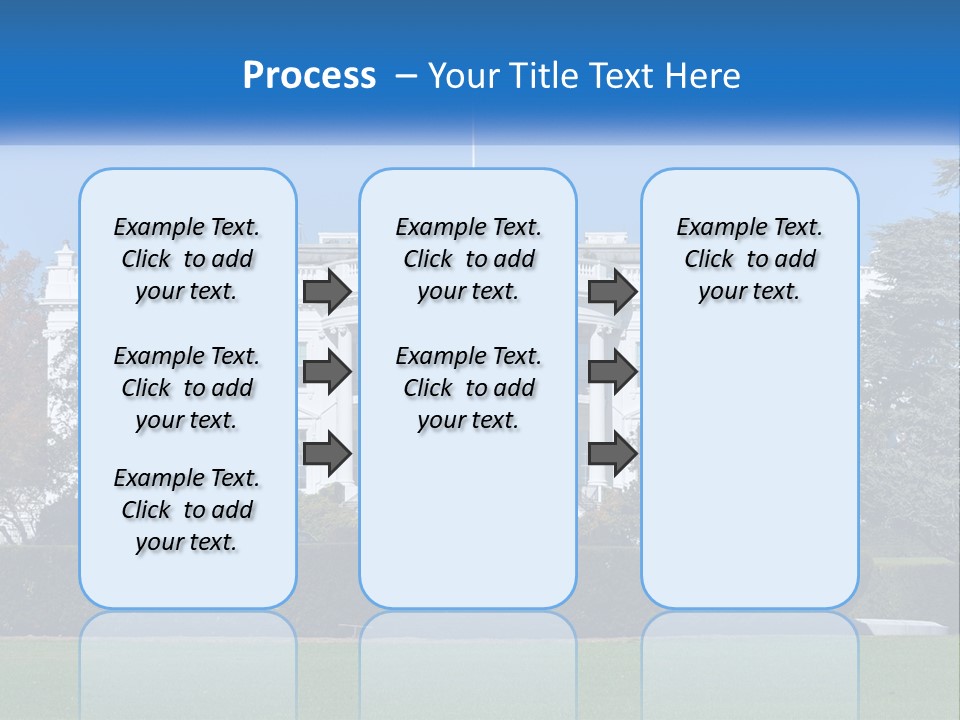 A Picture Of The White House In Washington D C PowerPoint Template