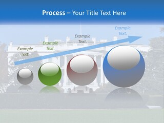 A Picture Of The White House In Washington D C PowerPoint Template