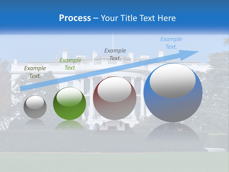 A Picture Of The White House In Washington D C PowerPoint Template