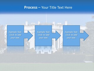 A Picture Of The White House In Washington D C PowerPoint Template