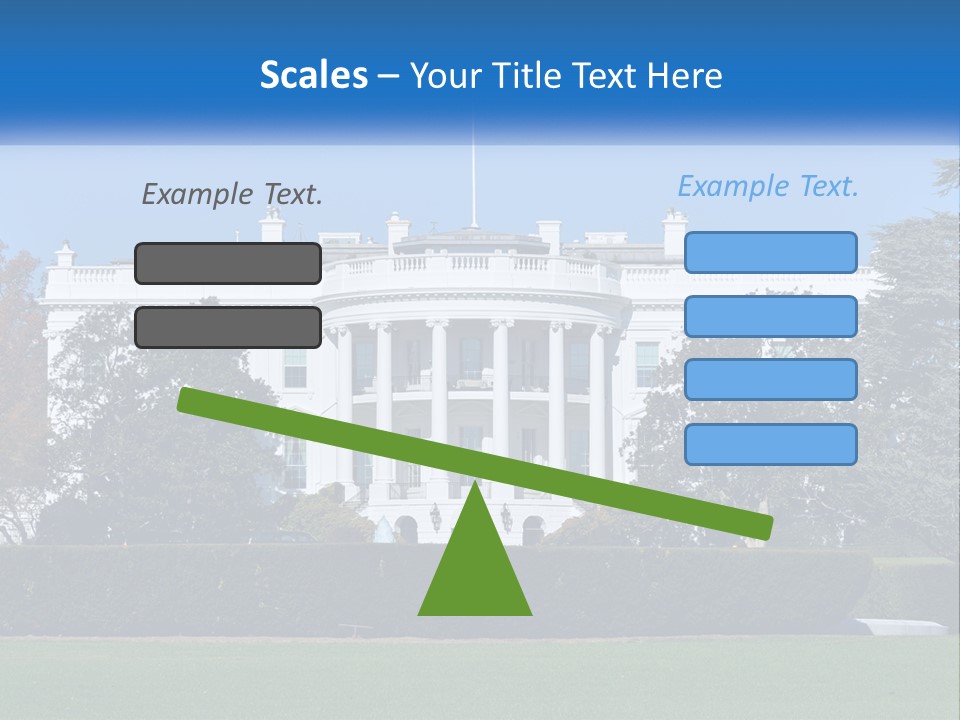 A Picture Of The White House In Washington D C PowerPoint Template
