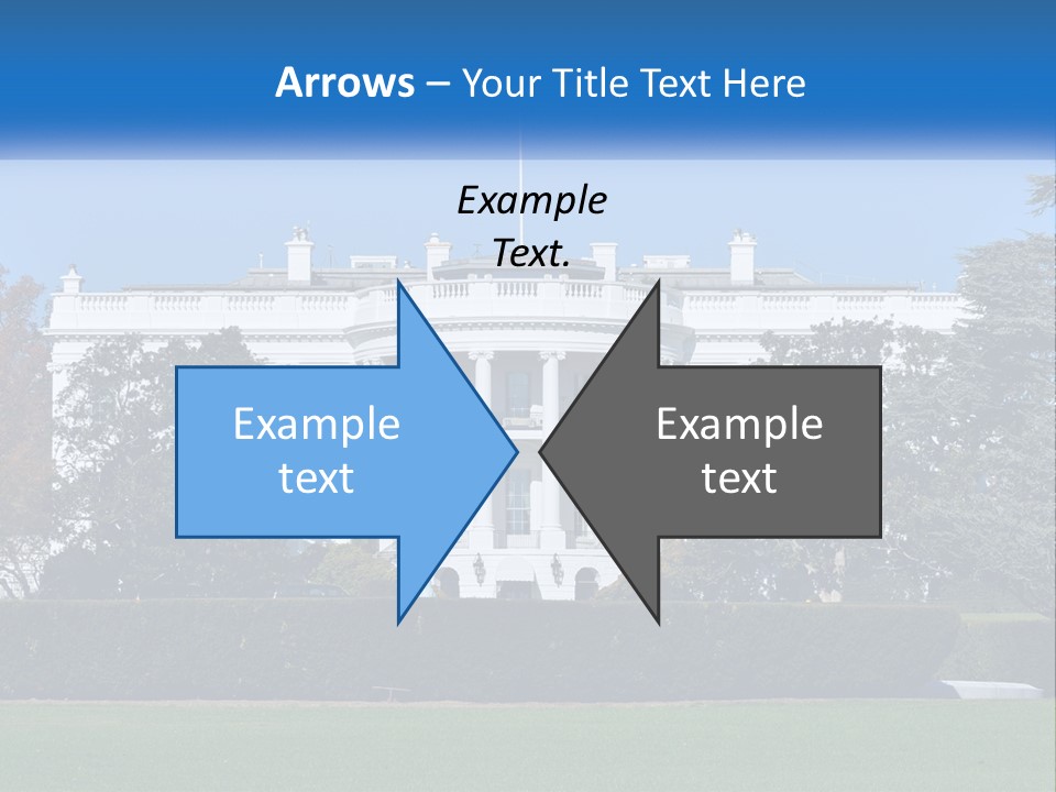 A Picture Of The White House In Washington D C PowerPoint Template