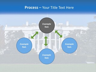 A Picture Of The White House In Washington D C PowerPoint Template