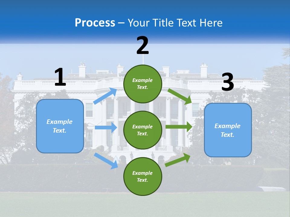 A Picture Of The White House In Washington D C PowerPoint Template