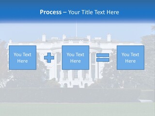A Picture Of The White House In Washington D C PowerPoint Template