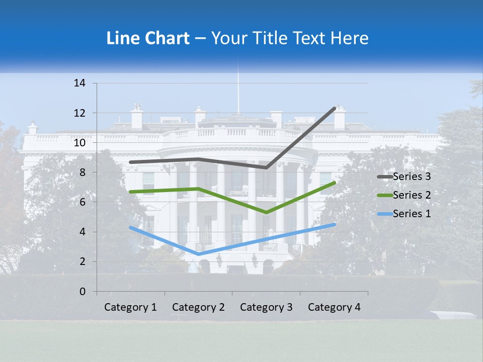 A Picture Of The White House In Washington D C PowerPoint Template