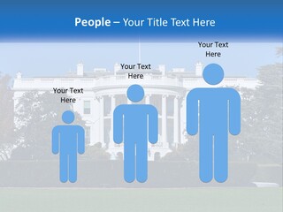 A Picture Of The White House In Washington D C PowerPoint Template