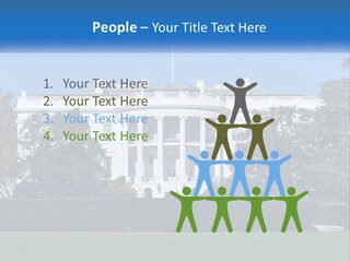 A Picture Of The White House In Washington D C PowerPoint Template