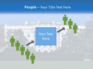 A Picture Of The White House In Washington D C PowerPoint Template