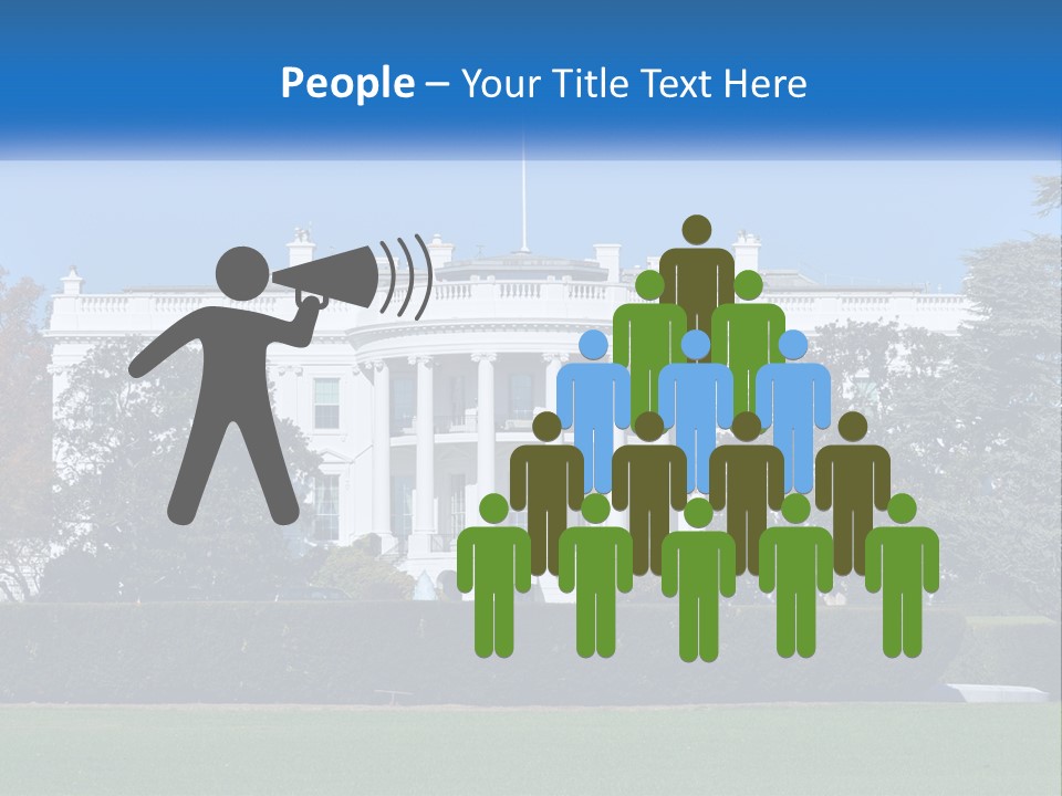 A Picture Of The White House In Washington D C PowerPoint Template