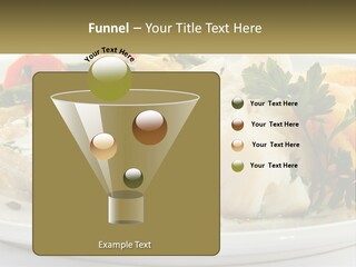 A White Plate Topped With Fish And Vegetables PowerPoint Template