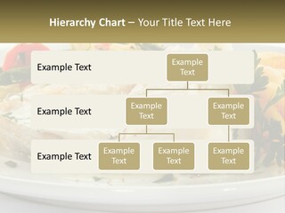 A White Plate Topped With Fish And Vegetables PowerPoint Template