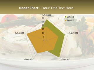 A White Plate Topped With Fish And Vegetables PowerPoint Template