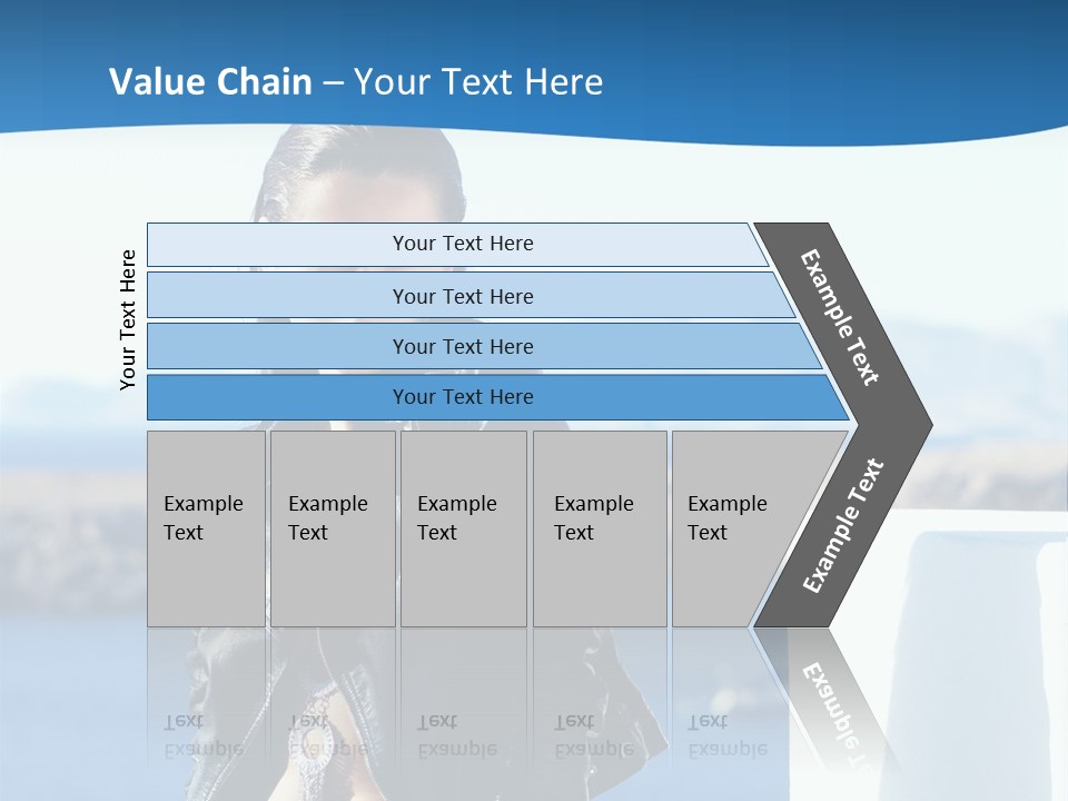 A Woman In A Leather Jacket Is Posing For A Picture PowerPoint Template