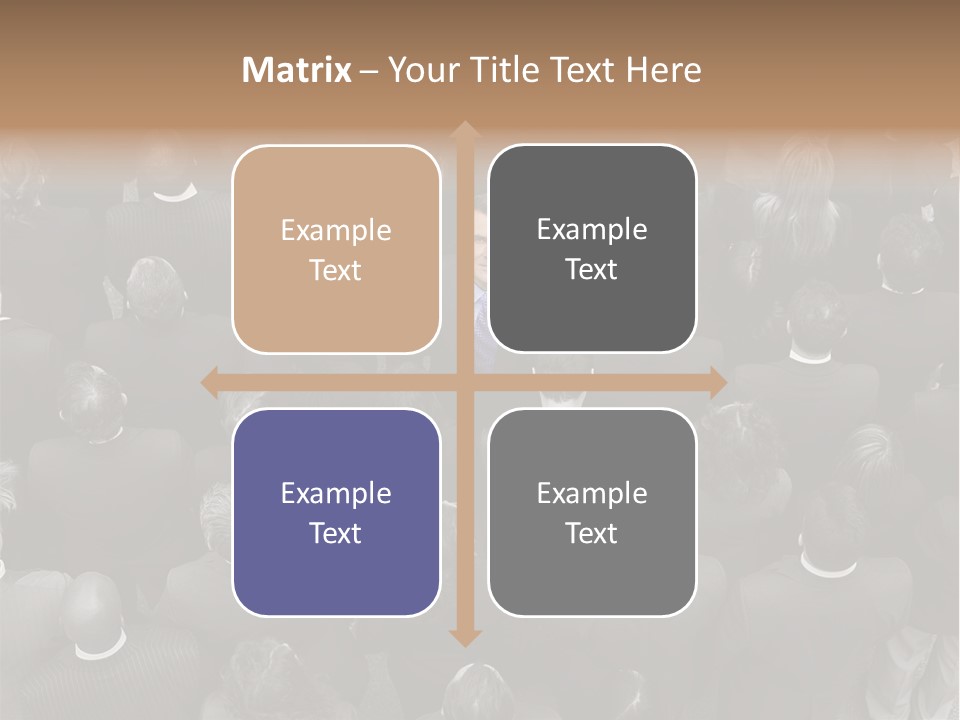 A Man In A Suit Standing In Front Of A Crowd Of People PowerPoint Template