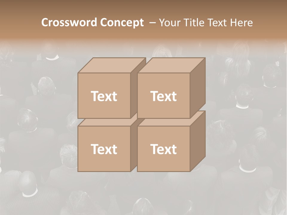 A Man In A Suit Standing In Front Of A Crowd Of People PowerPoint Template