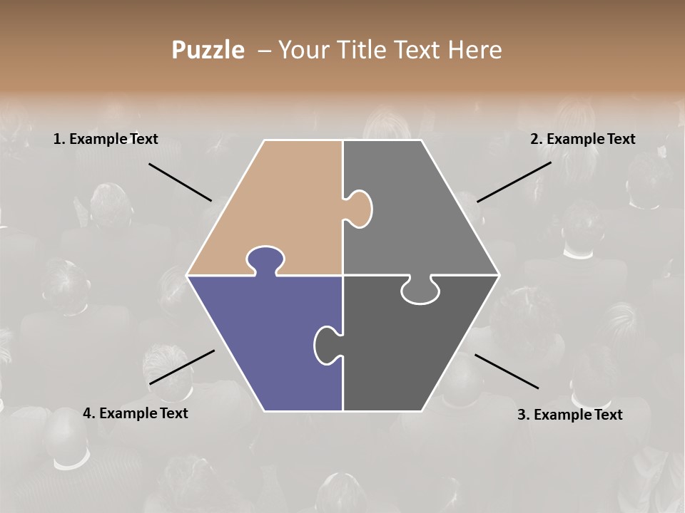 A Man In A Suit Standing In Front Of A Crowd Of People PowerPoint Template