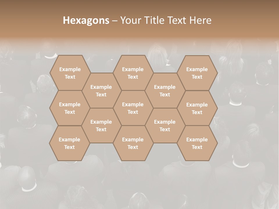 A Man In A Suit Standing In Front Of A Crowd Of People PowerPoint Template
