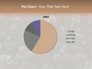 A Man In A Suit Standing In Front Of A Crowd Of People PowerPoint Template